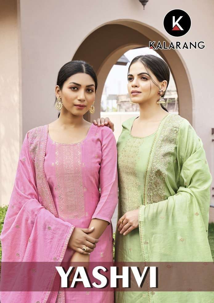 kalarang yashvi series 10161-10166 pure muslin Dola Jequard suit