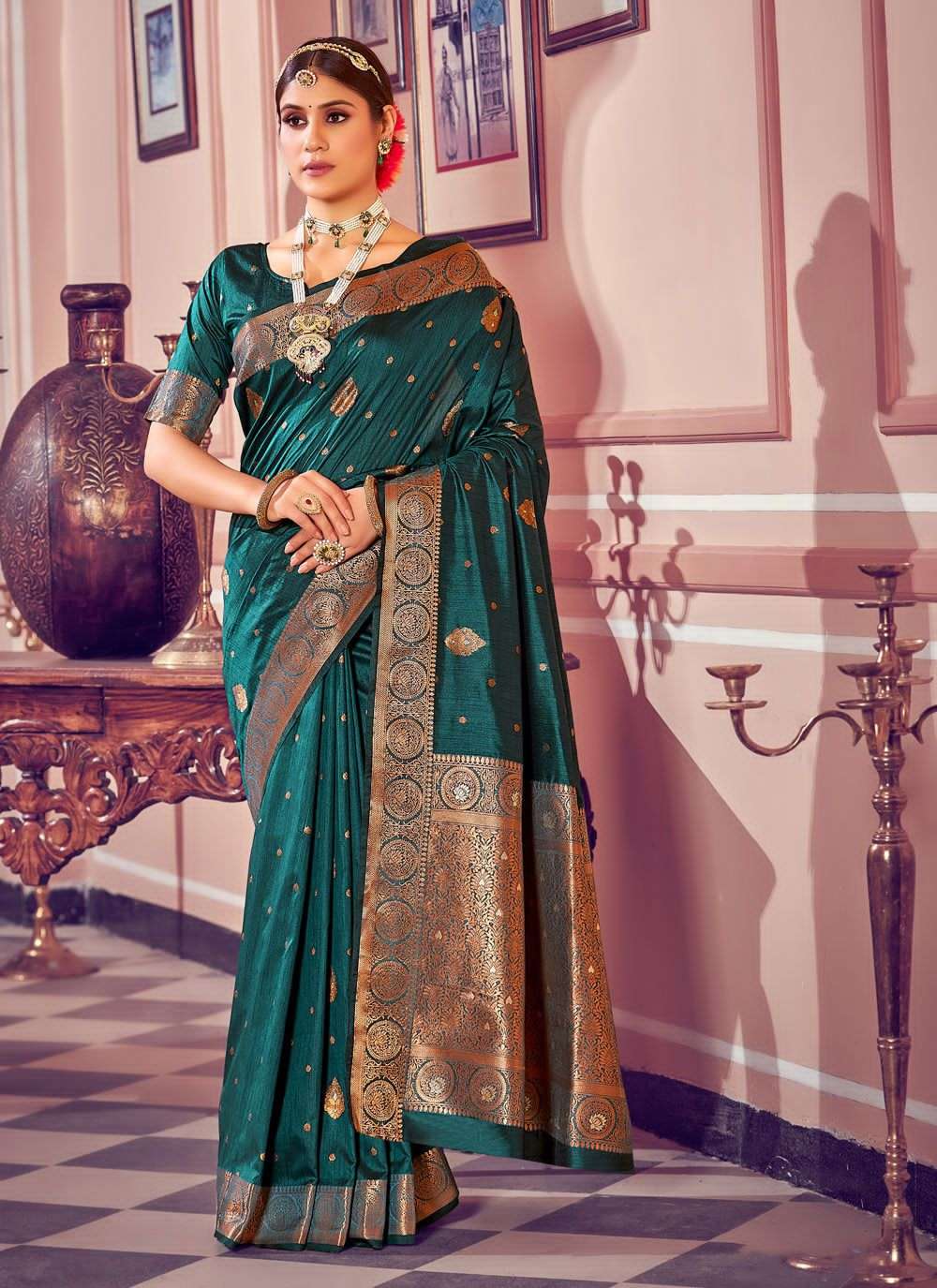 kavyanjali designer banarasi silk saree 