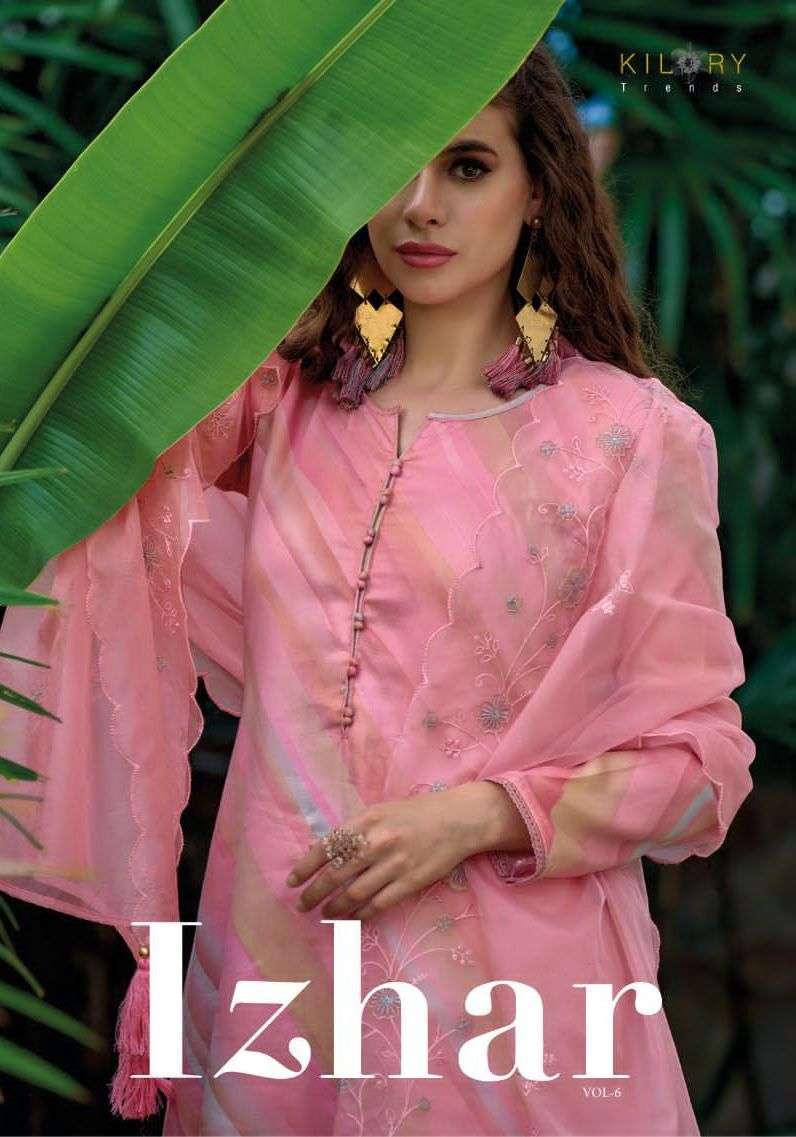 Kilory izhar 6 series 601-608 pure jam cotton suit