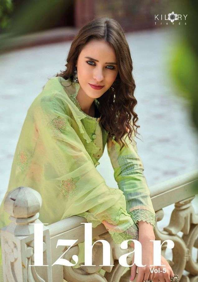 kilory izhar vol 5 series 301-306 pure jam cotton suit 