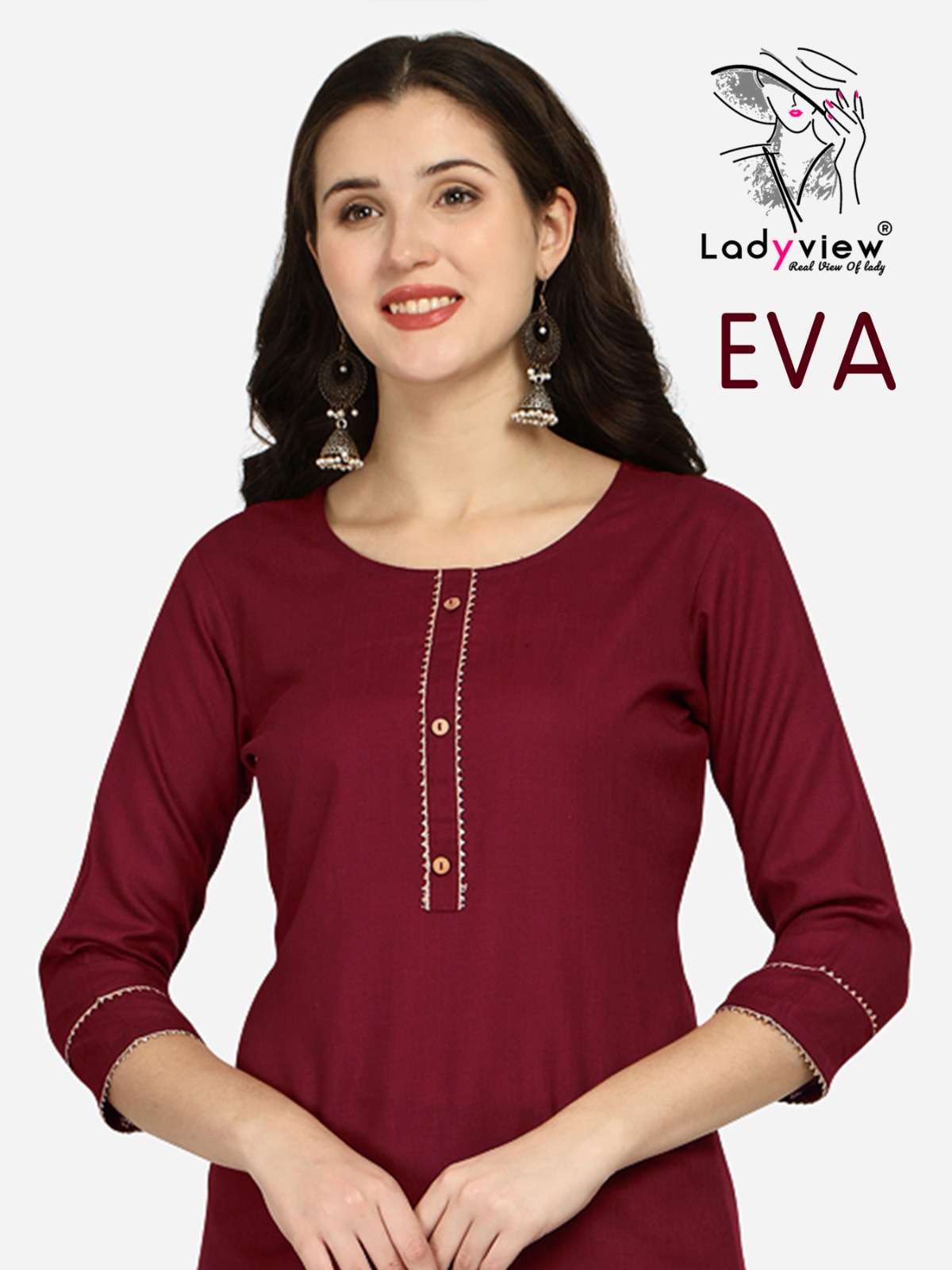ladyview eva hits series 153-157 heavy magic slub kurti 