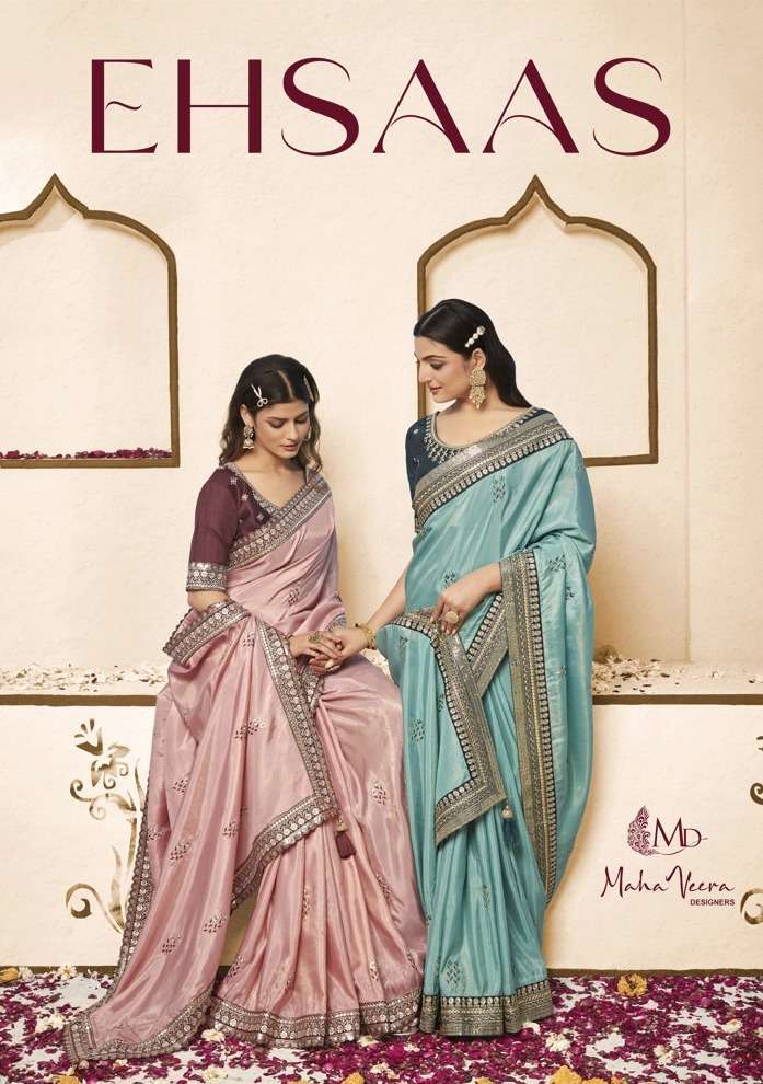 mahaveera ehsaas series 1001-1008 Pure heavy georgette saree