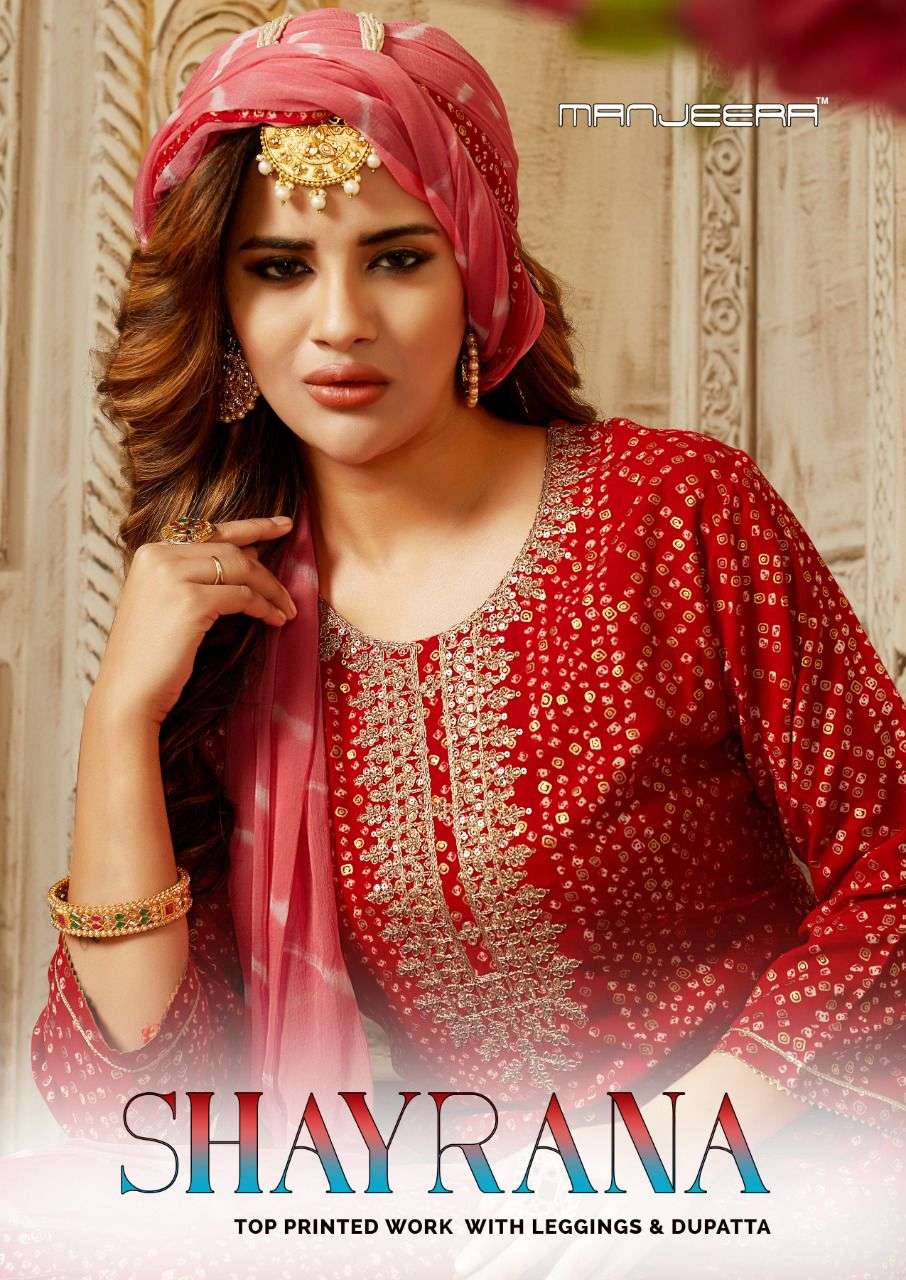 manjeera shayrana series 01-08 rayon readymade suit 