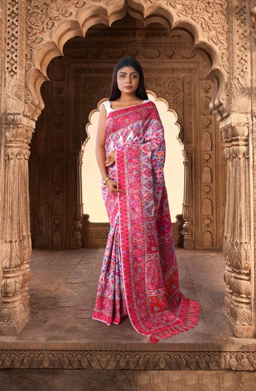 manjula aaradhya vol 1 designer kashmira pashmina saree 