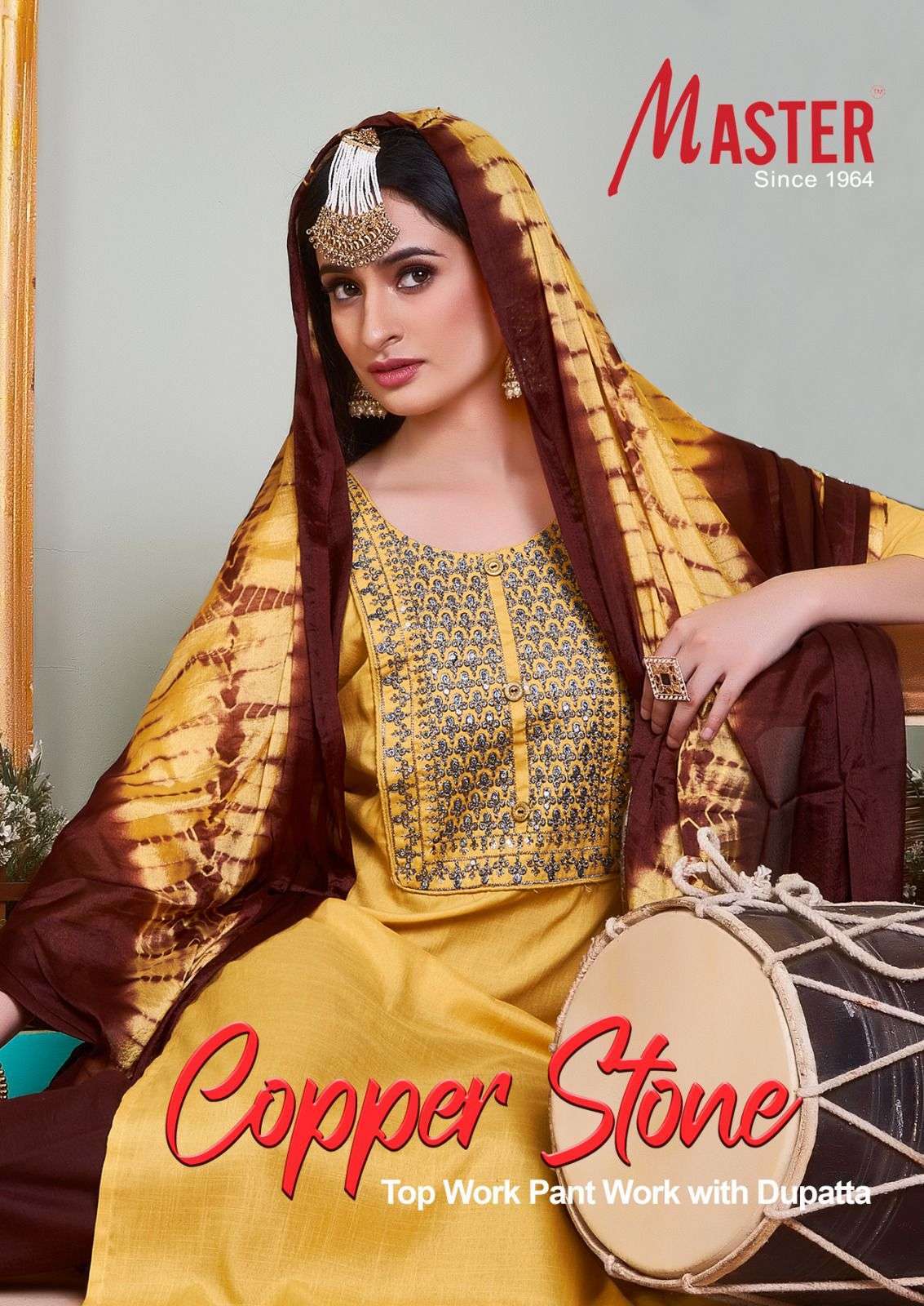 master copper stone series 01-08 two tone rayon readymade suit 