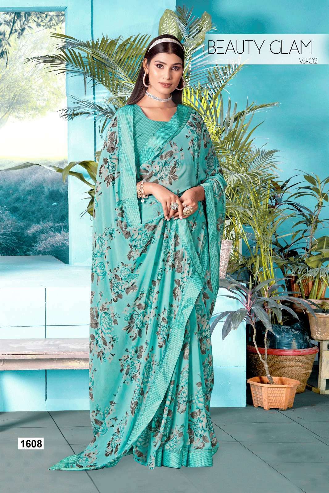 mintorsi beauty glam vol 2 series 1601-1608 weightless saree 