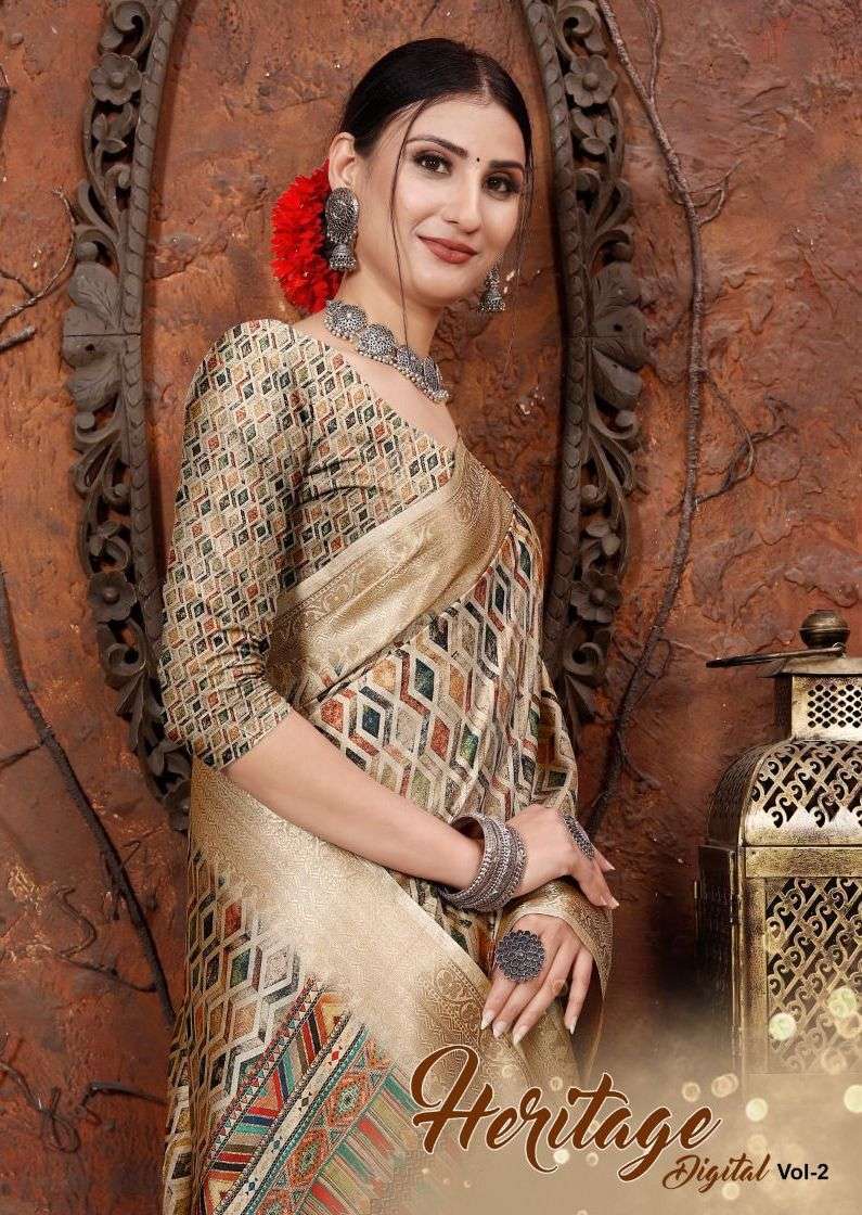 mintorsi heritage digital vol 2 series 2001-2010 Tusser Silk saree