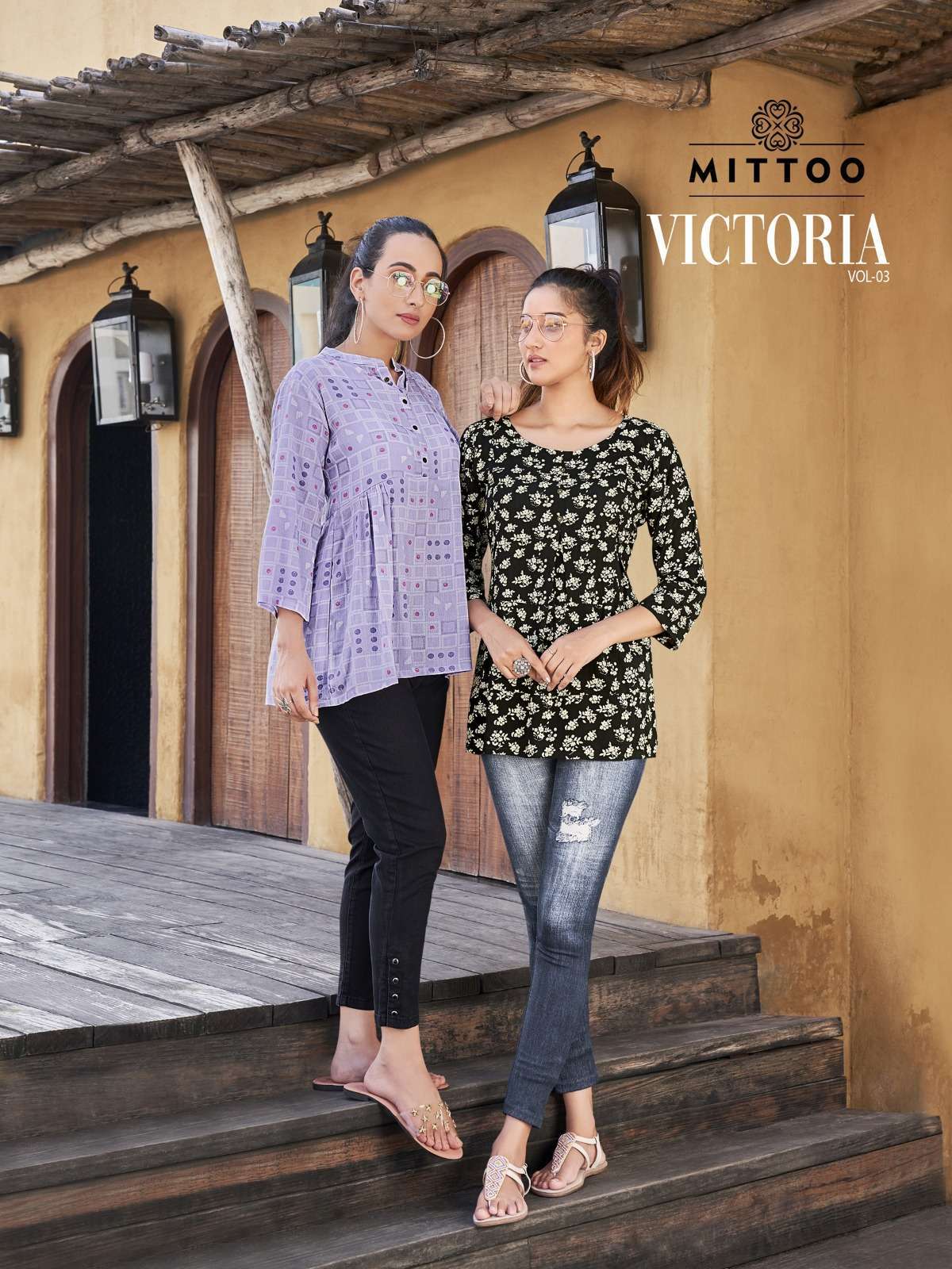 mittoo victoria vol 3 series 5013-5018 wrinkle rayon print kurti 