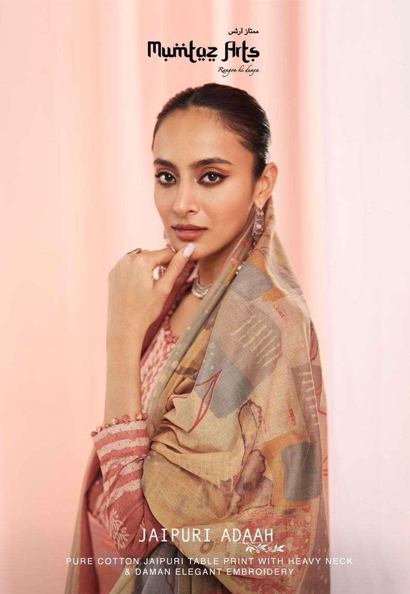 mumtaz jaipuri adaah series 11001-11008 pure lawn suit 