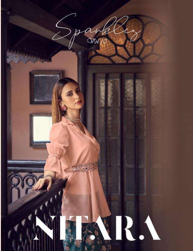 nitara sparkles vol 11 series 7501-7506 organza kurti 