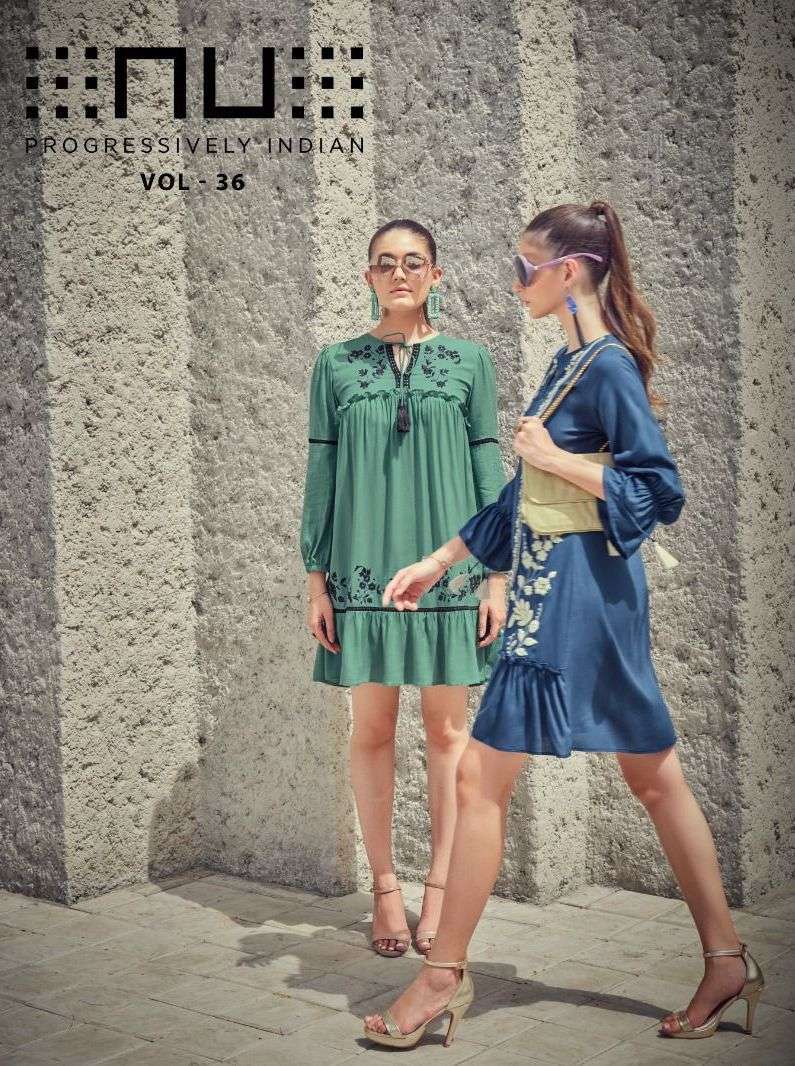 nu vol 36 series 3601-3606 liva grade rayon kurti 