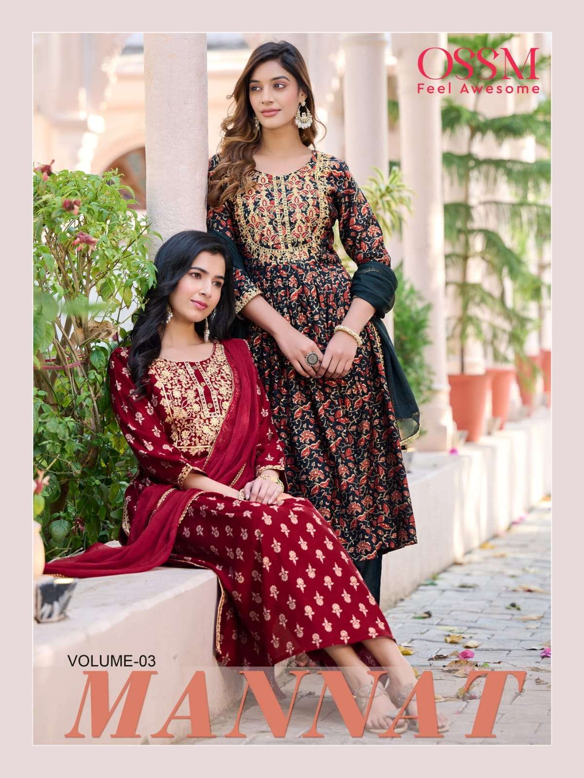 ossm mannat vol 3 series 101-106 Premium Chanderi Modal readymade suit