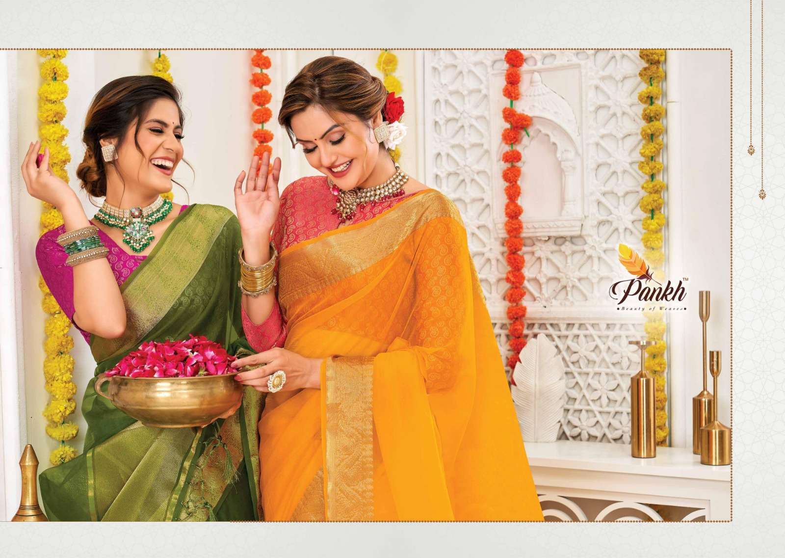 pankh shayarana vol 1 series 4201-4210 organza silk saree 