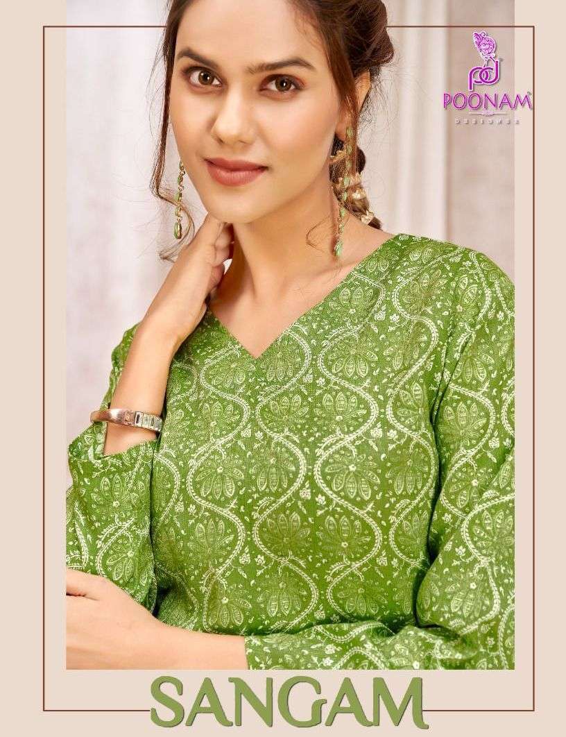 poonam sangam series 1001-1009 original capsul print kurti 