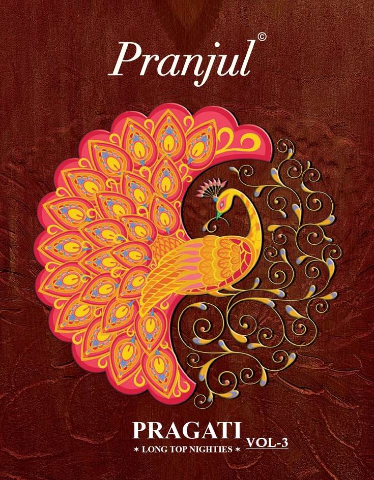 Pranjul Pragati Long Nighties Vol-3 Pure Cotton Printed Long Gowns