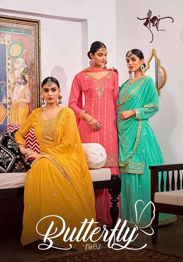radha trendz butterfly vol 2 series 891-896 georgette embroidery work suit 