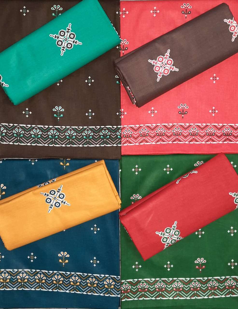 Radhika 4 colour Matching Pure Cotton suit