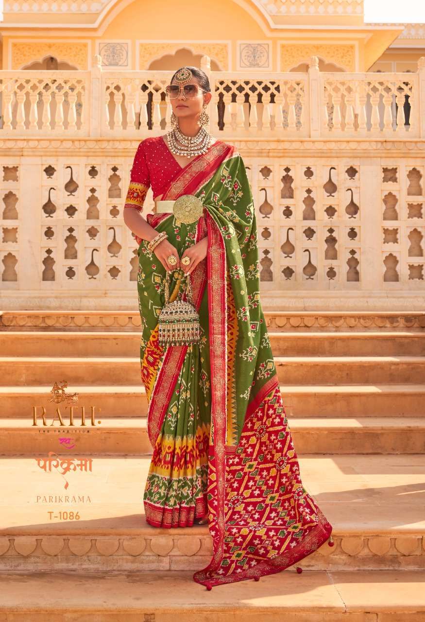 rath parikrama series 1081-1088 Dola silk saree