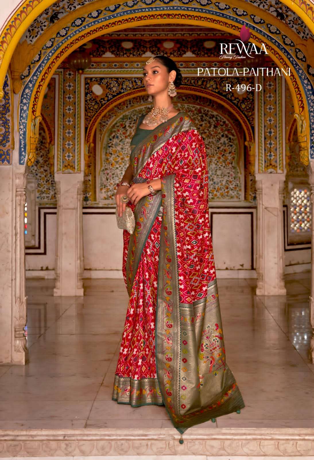 rewaa patola paithani designer pure silk saree 