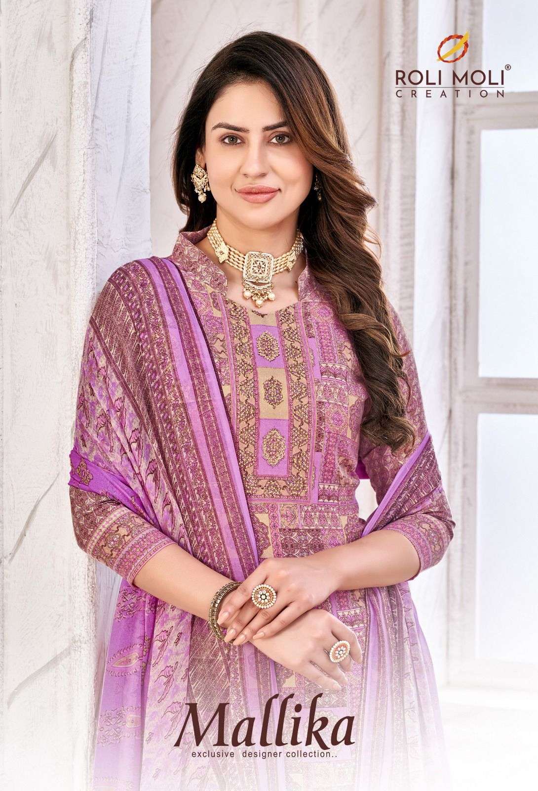 roli moli mallika series 1001-1006 heavy indo cotton suit 