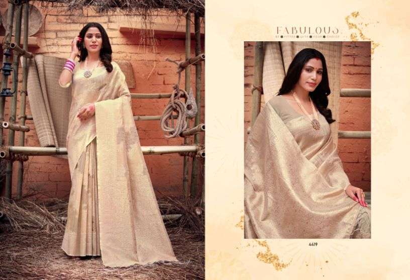 sangam prints harshini series 4414-4419 organza saree