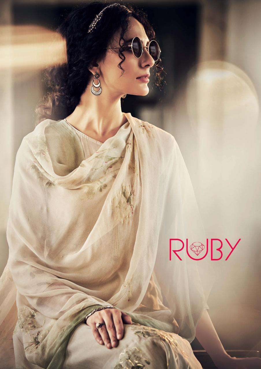 sargam ruby series 295001-295006 pure cotton silk suit 