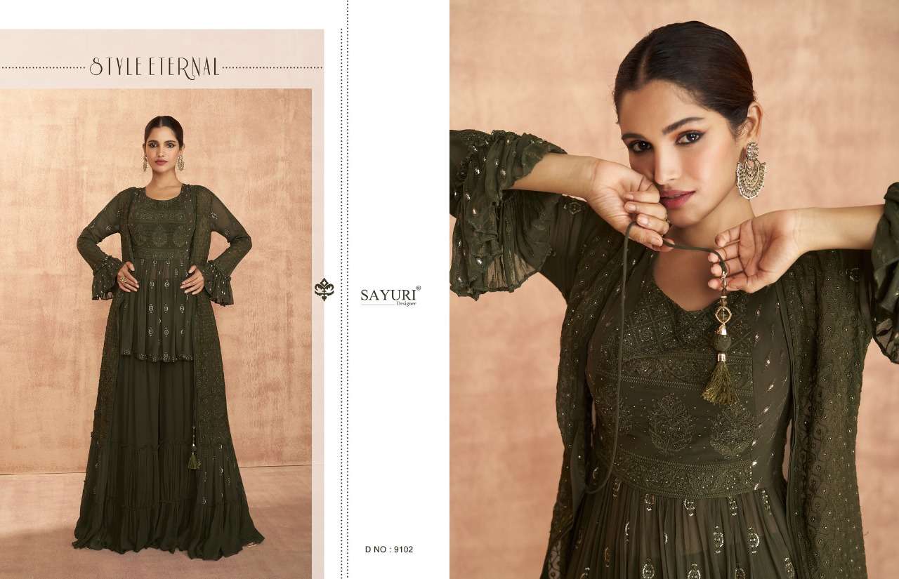 sayuri attires designer real georgette kurti 