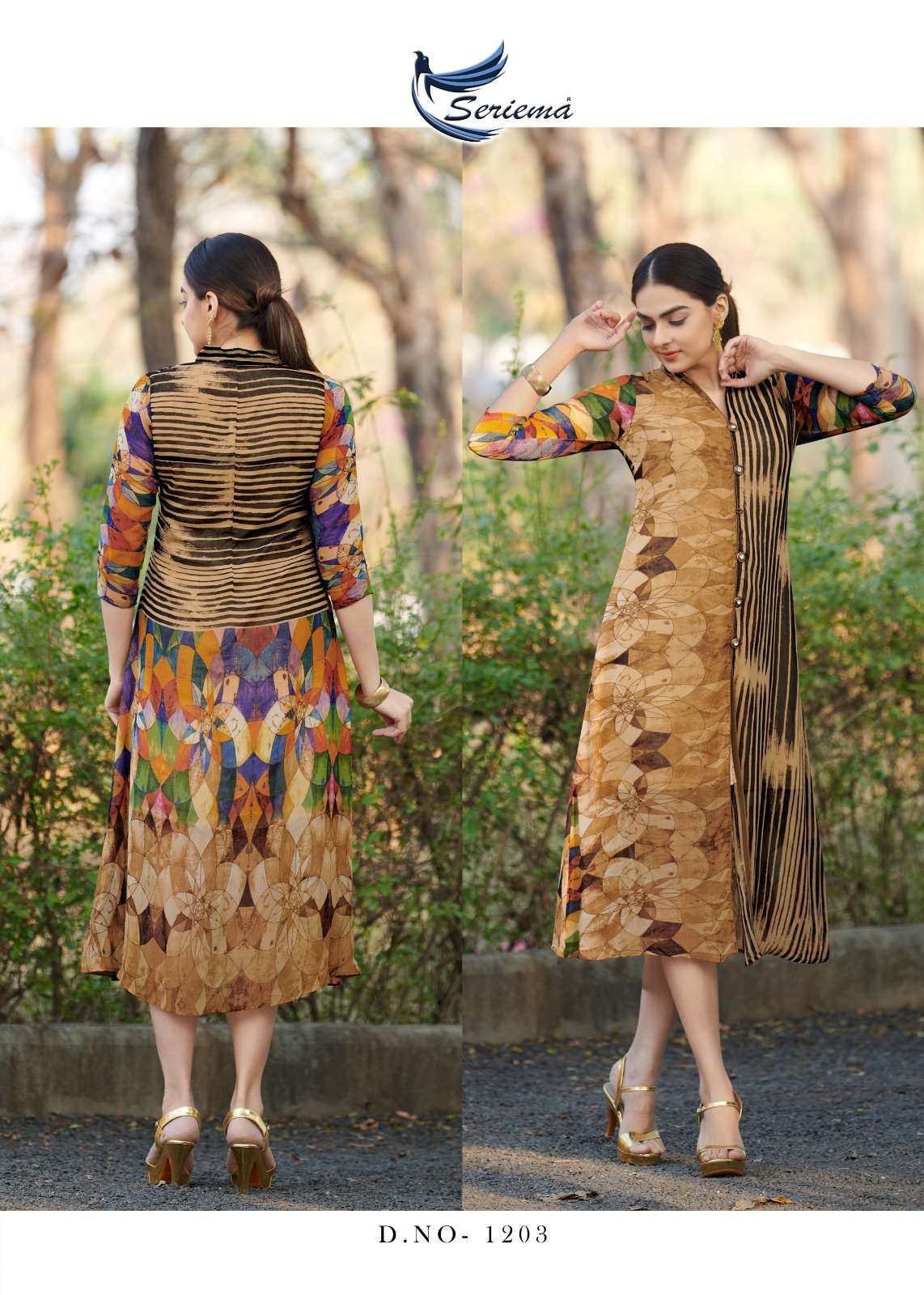 seriema Heavy Carzy Printed Georgette kurti 