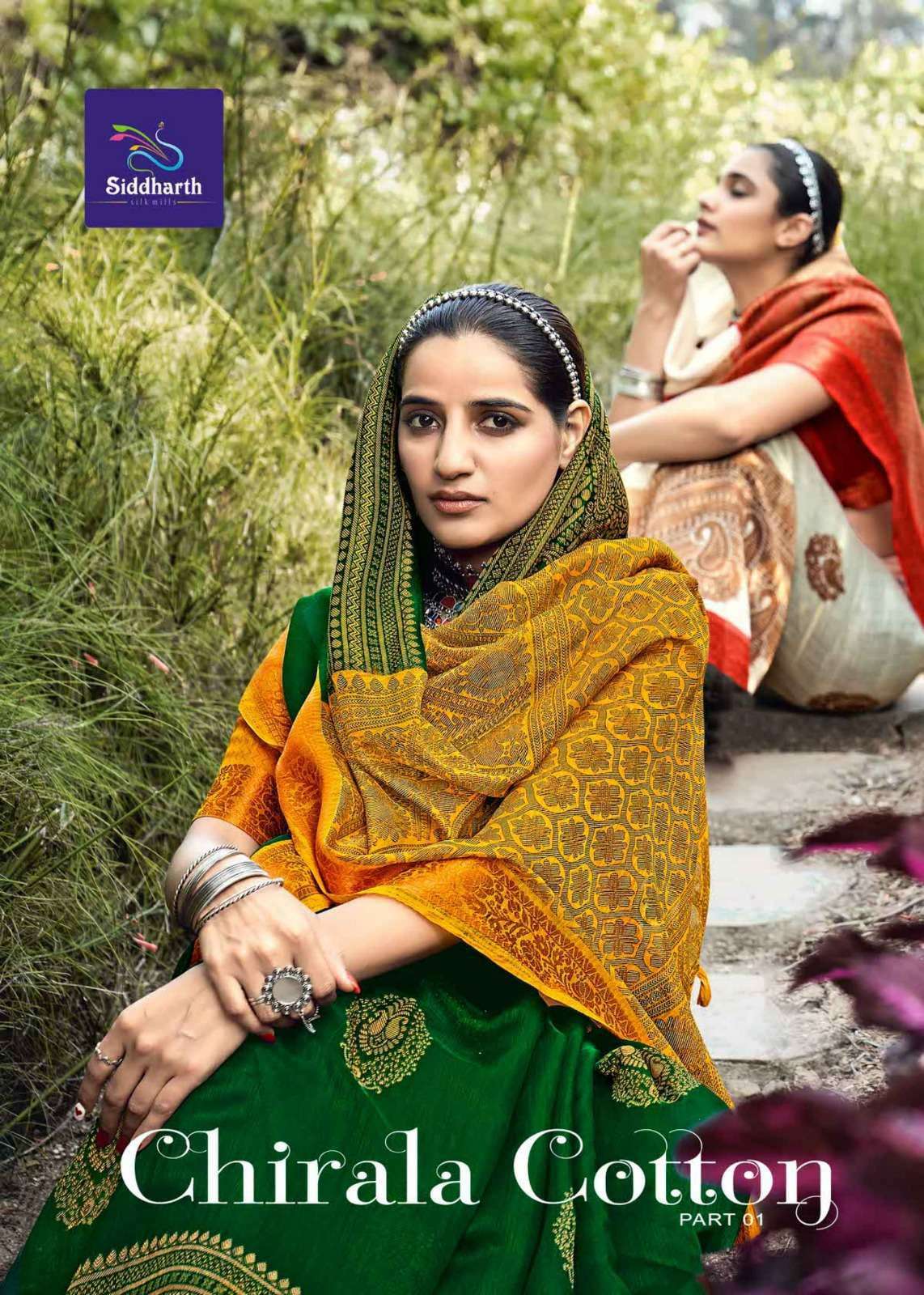 siddharth chirala cotton series 301-308 cotton base saree 