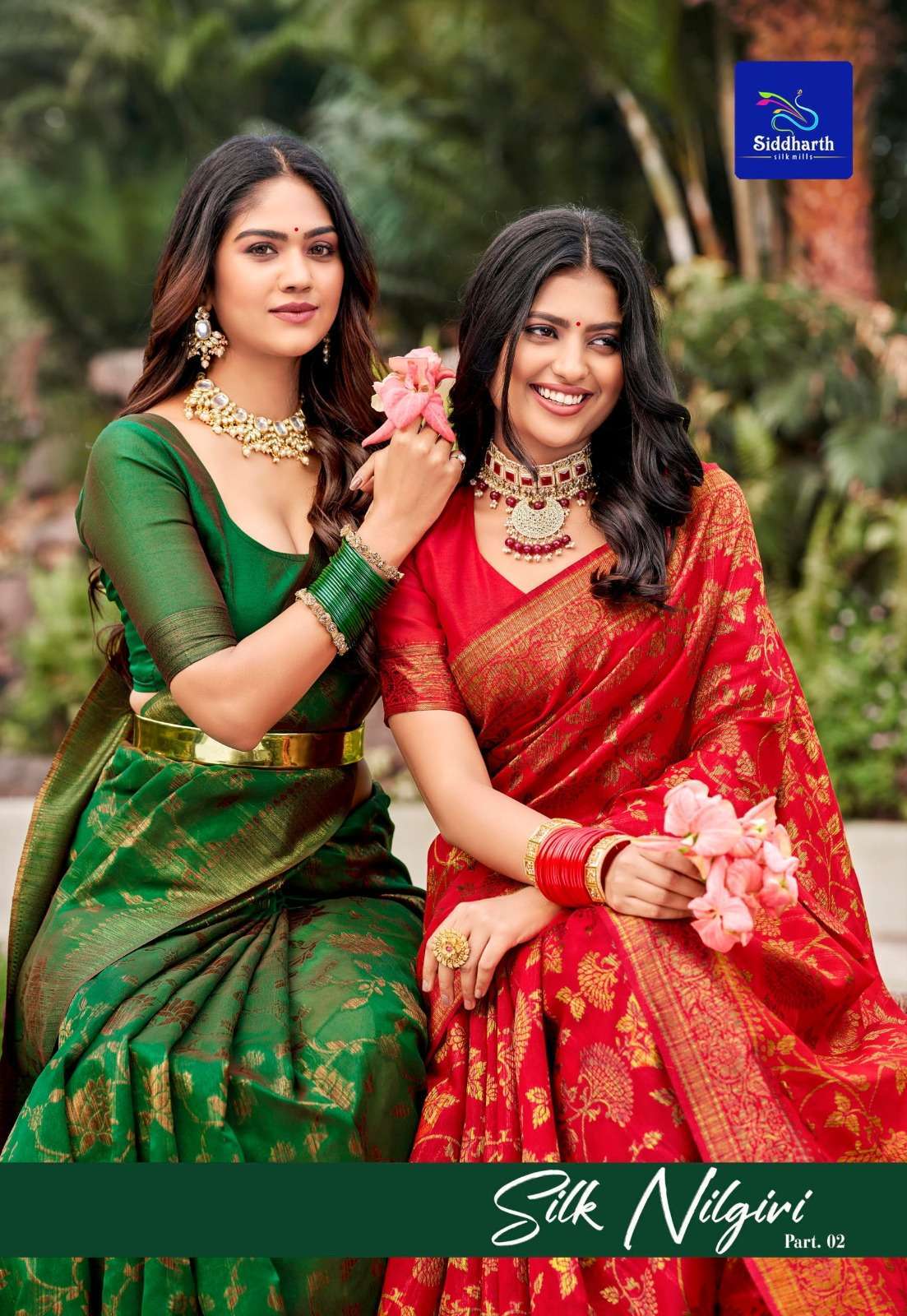 siddharth silk nilgiri vol 2 series 9007-9012 Cotton Base saree