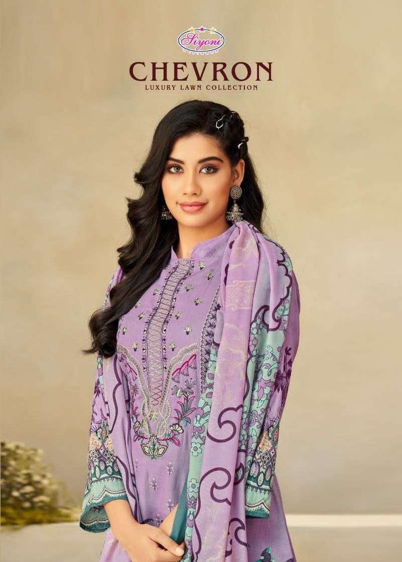 siyoni chevron series 54001-54008 Pure Pakistani Lawn suit