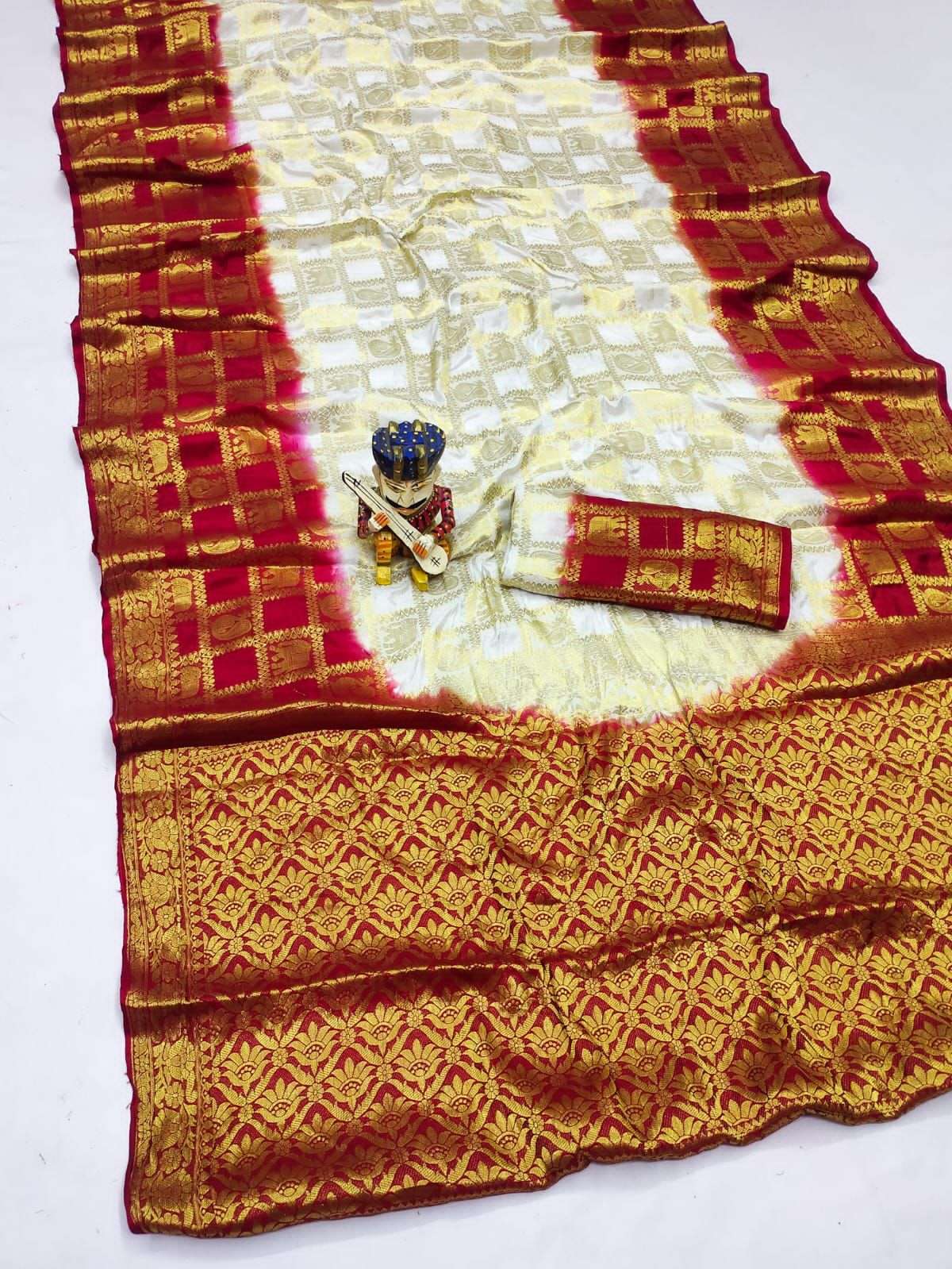 ssm hathi more designer jaipuri silk saree 