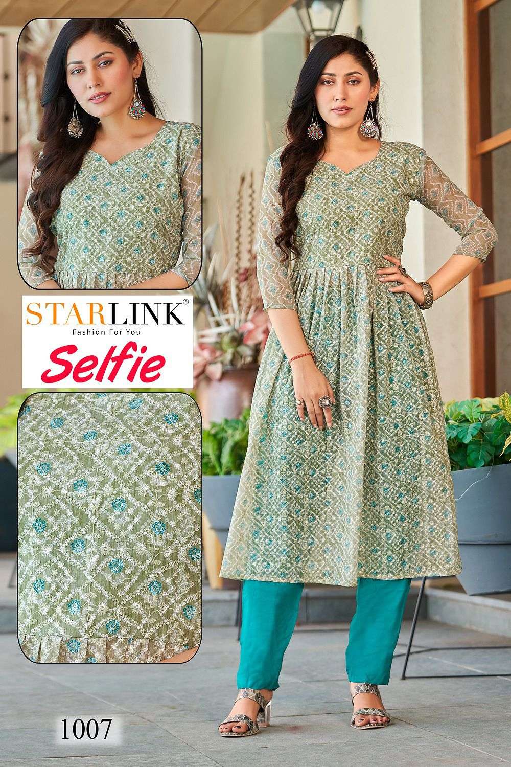 starlink selfie series 1001-1008 georgette kurti 