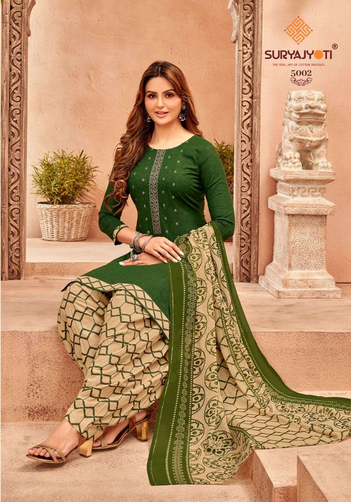 Suryajyoti Patiyala Express Vol-5 series 5001-5010 Cotton Print suit