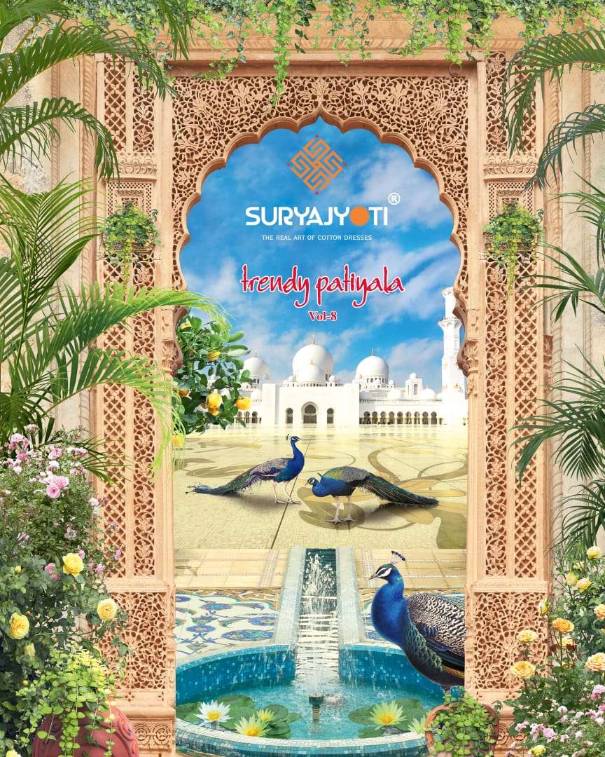 Suryajyoti Trendy Patiyala Vol-8 series 8001-8020 Pure Cotton suit 