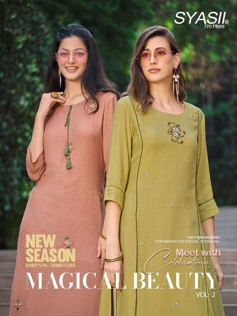 syasii magical beauty vol 2 series 1001-1004 Heavy Viscose Reyon kurti