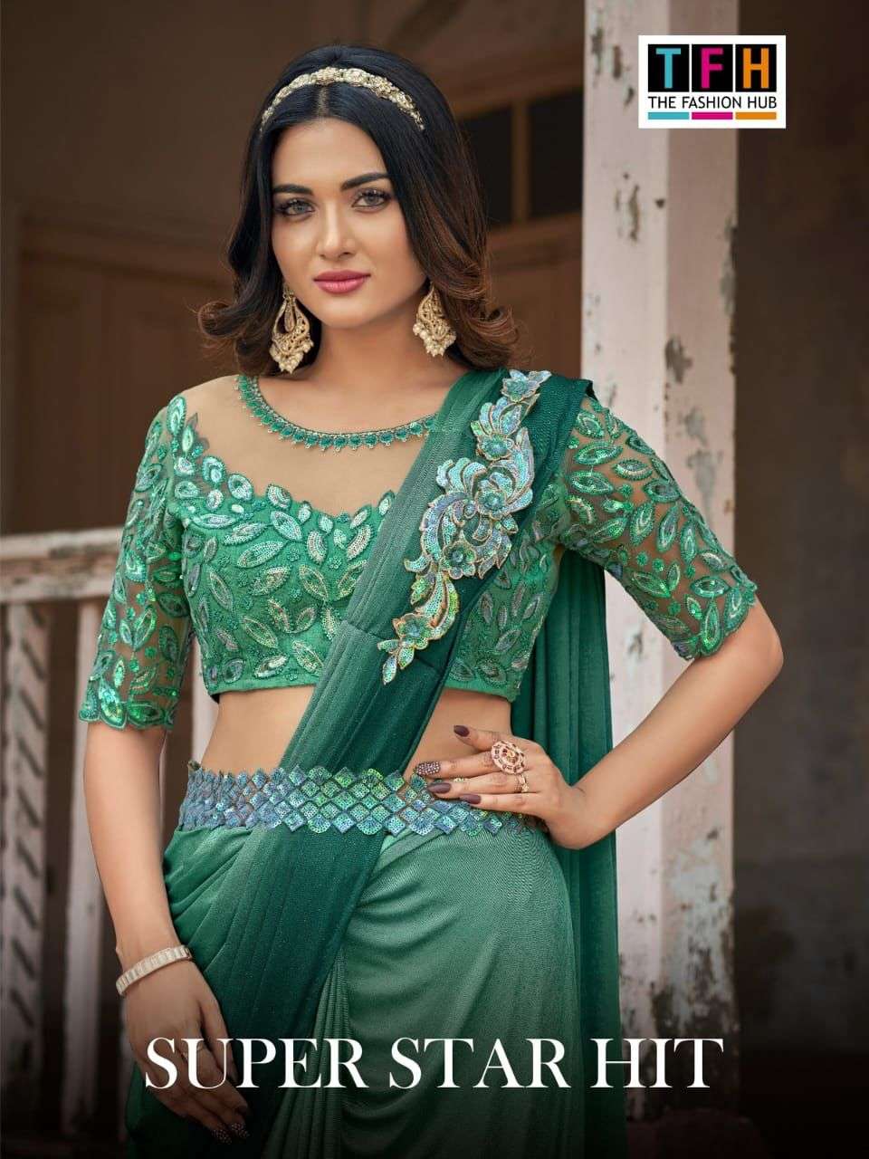 tfh super star hits designer fancy saree 