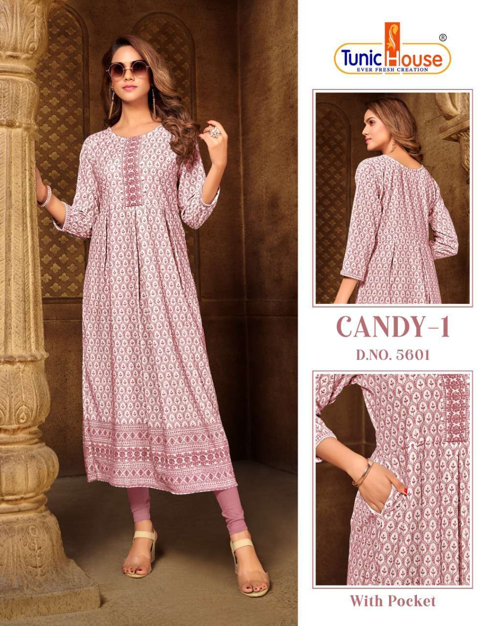 tunic house candy vol 1 5601 viscose rayon kurti 