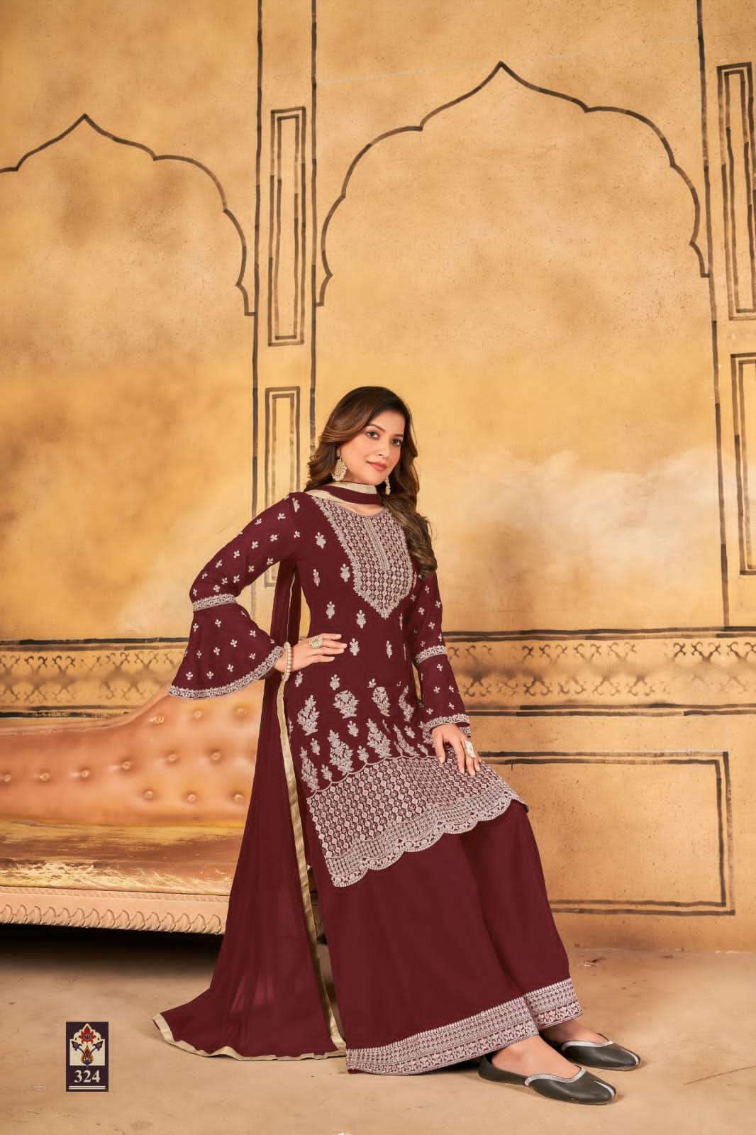 twisha vaani vol 32 designer faux georgette suit 