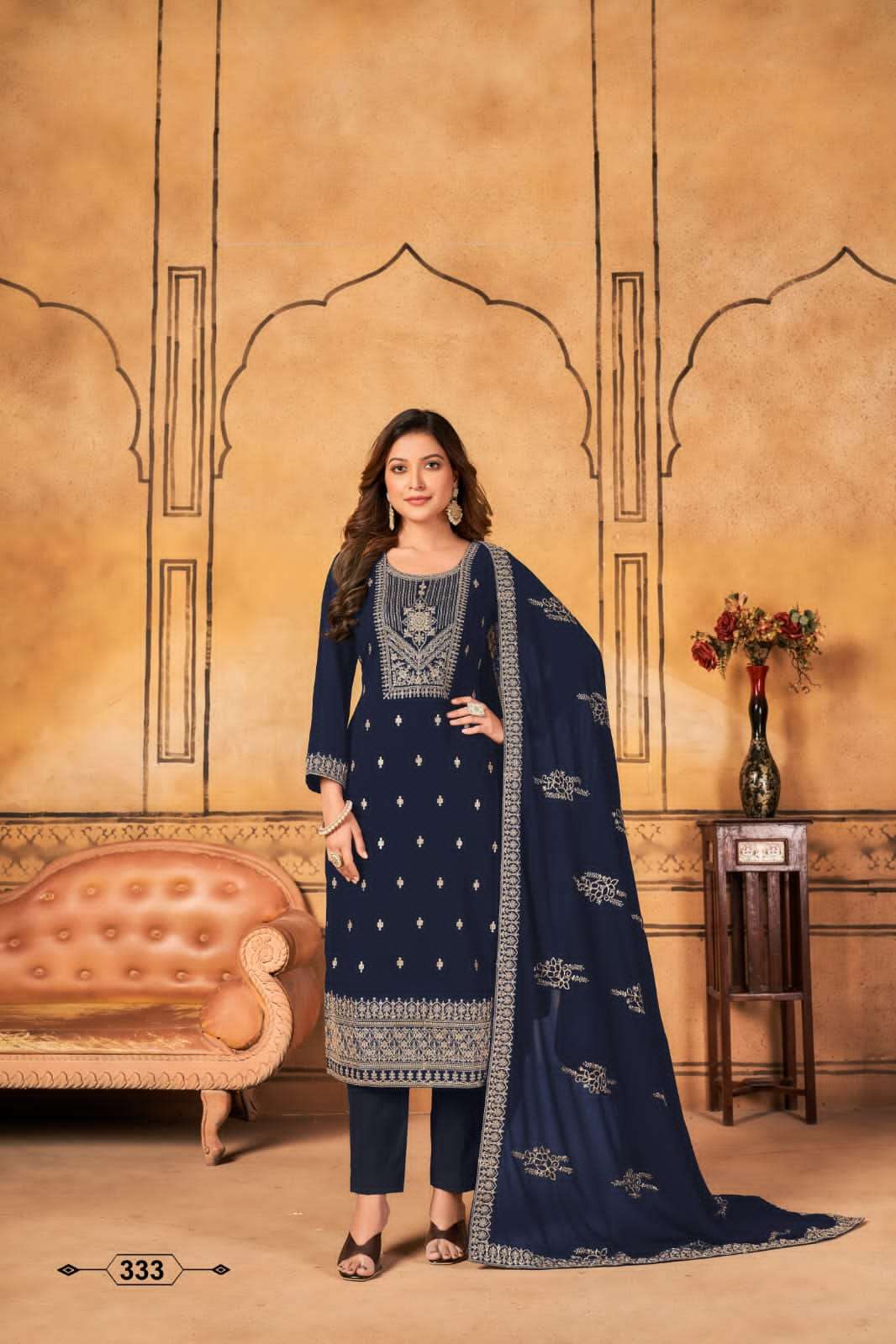 twisha vaani vol 33 designer faux georgette suit 