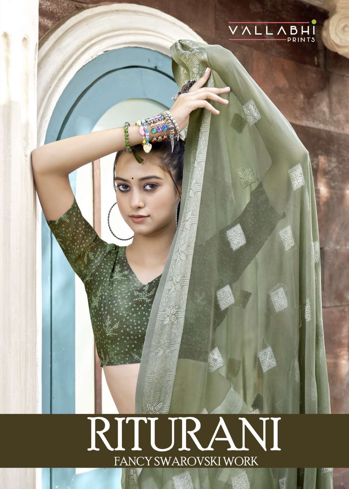 vallabhi riturani series 17931-17938 georgette jacquard saree 