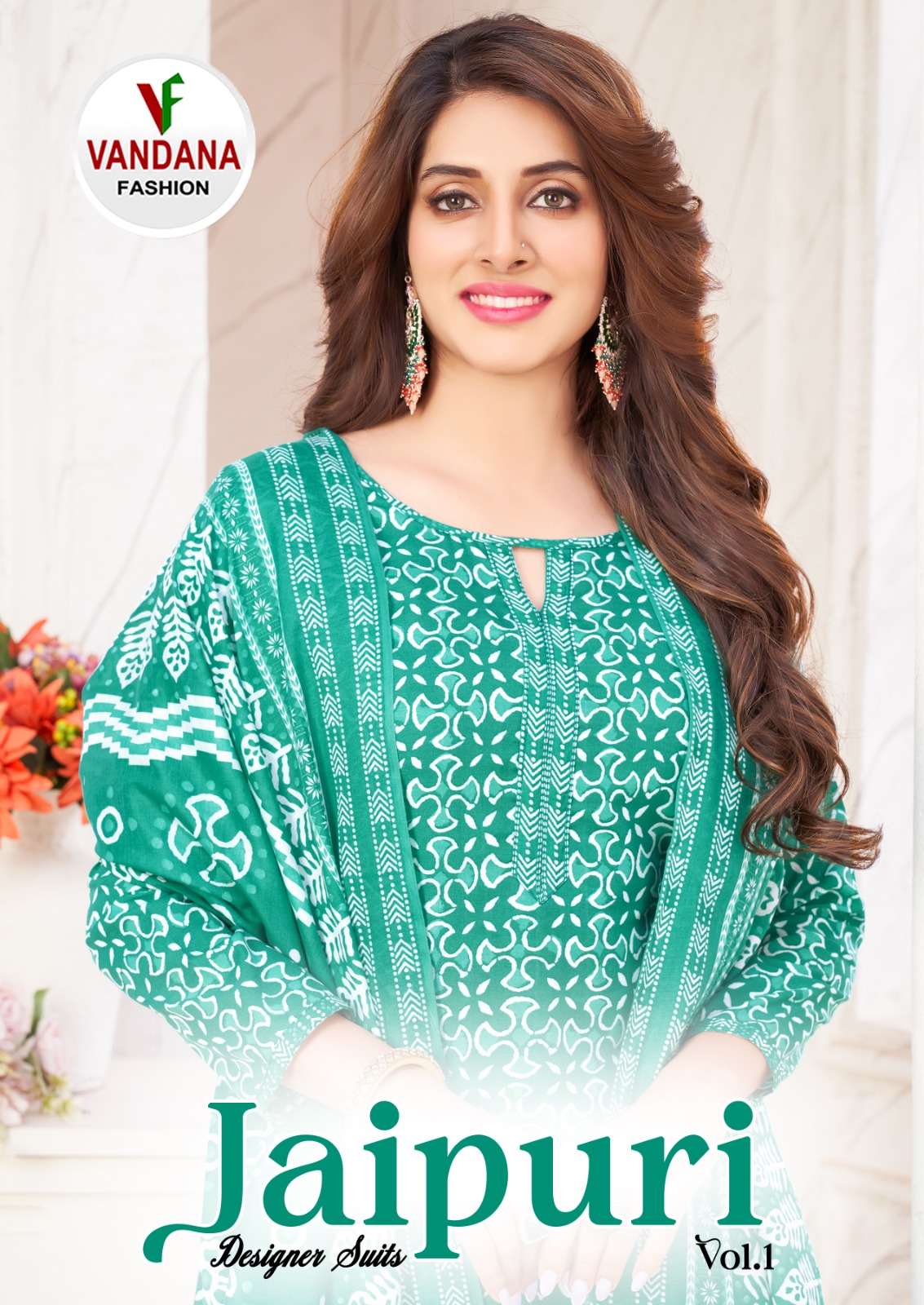 vandana jaipuri series 1001-1012 pure soft cotton suit 