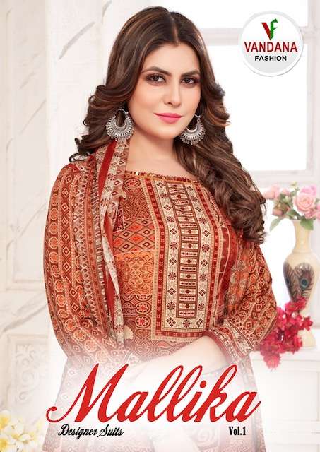 Vandana Mallika vol-1 series 1001-1010 Soft Cotton suit 