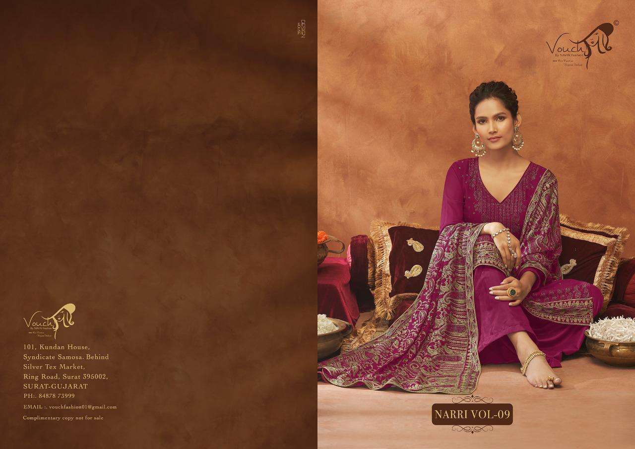 vouch naari vol 9 designer heavy georgette suit 