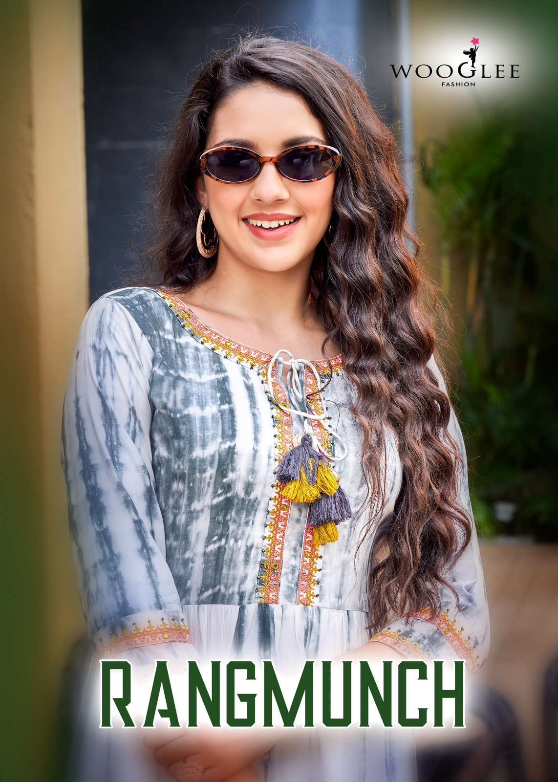 wooglee rangmunch series 3001-3006 viscose rayon kurti 
