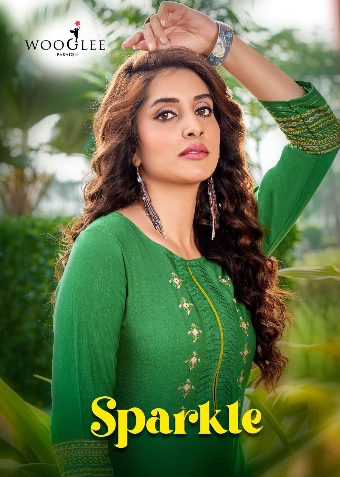 wooglee sparkle series 1001-1006 two tone rayon kurti 