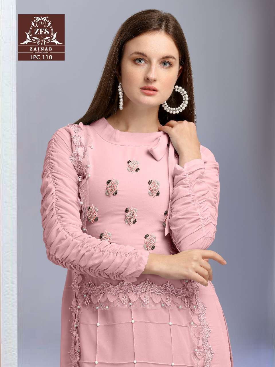 zainab lpc 110 pure georgette readymade suit 