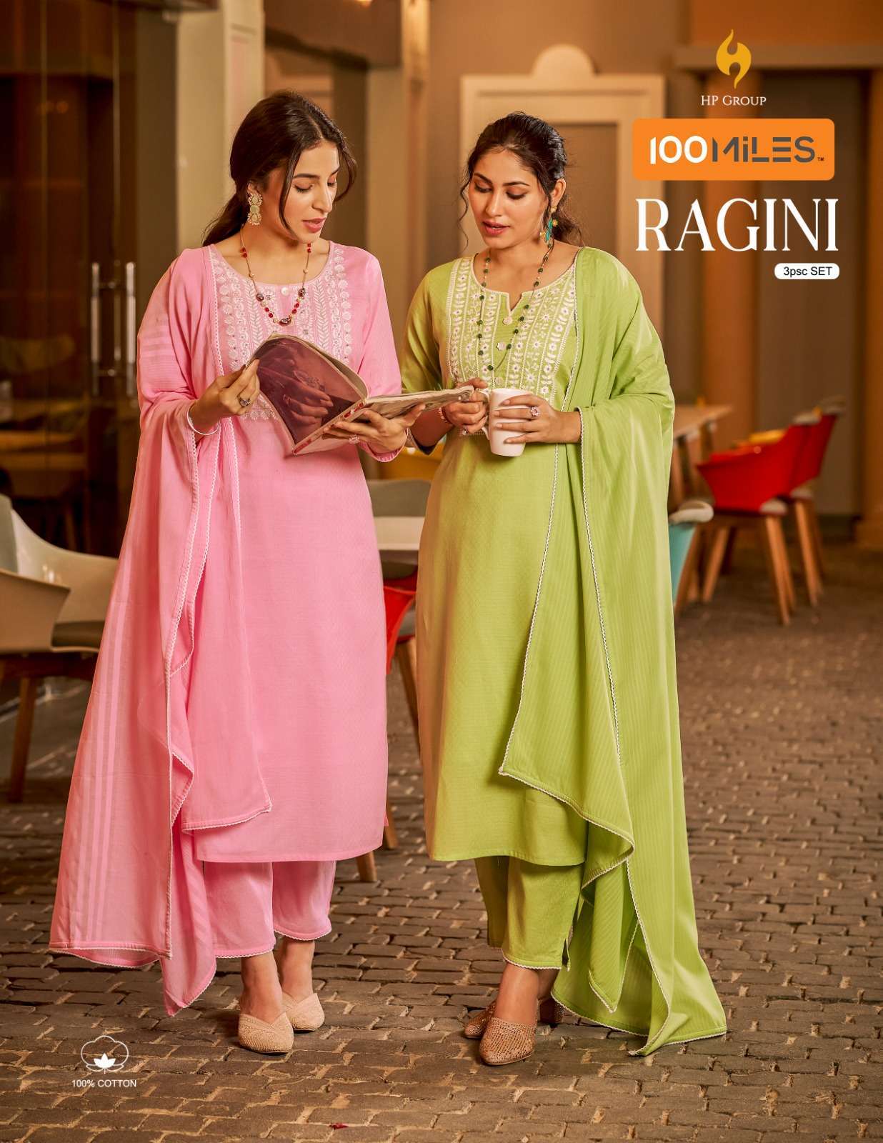 100 miles ragini series 01-04 Pure cotton readymade suit 