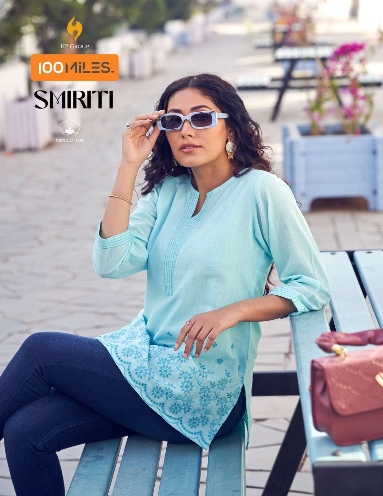 100 miles smiriti series 01-04 Pure cotton embroidered tops