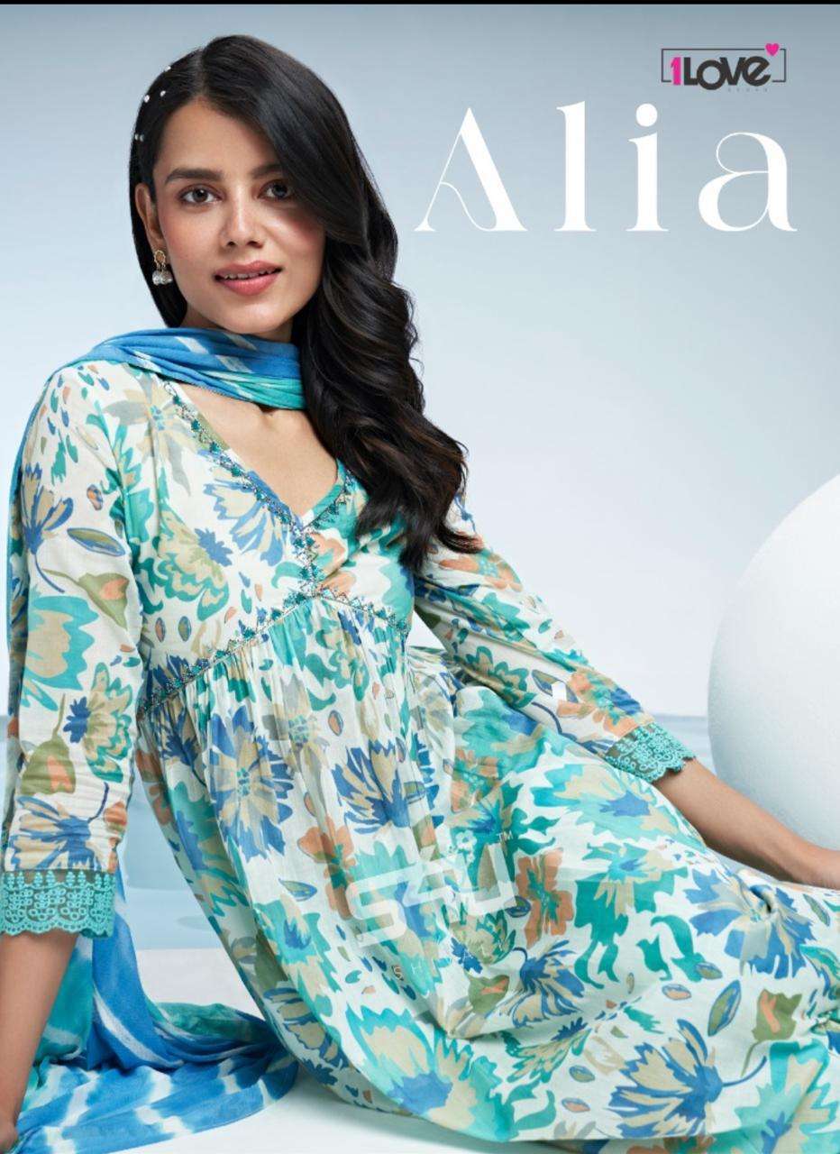 1love by s4u alia series 1-5 Mul -Cotton readymade suit